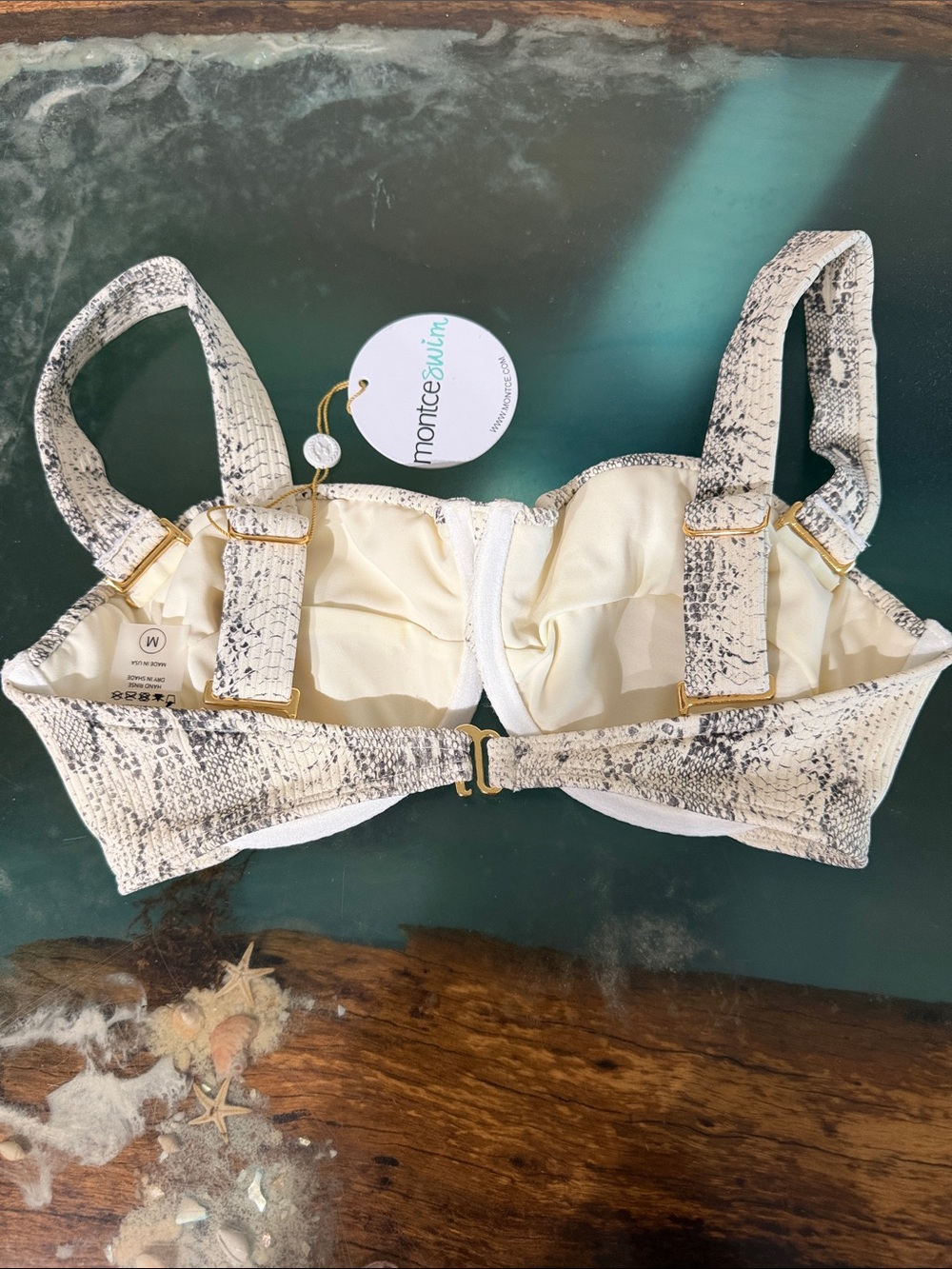 Montce Brand Snake-Print Underwire Bikini Top - Picture 6 of 6